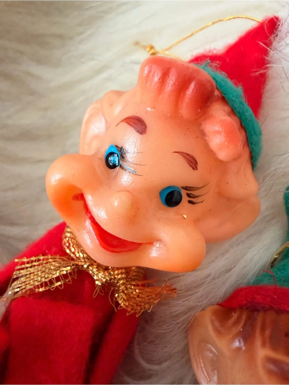 ‘Knee Hugger’ Elves- Mid Century Ornament (set of 3)